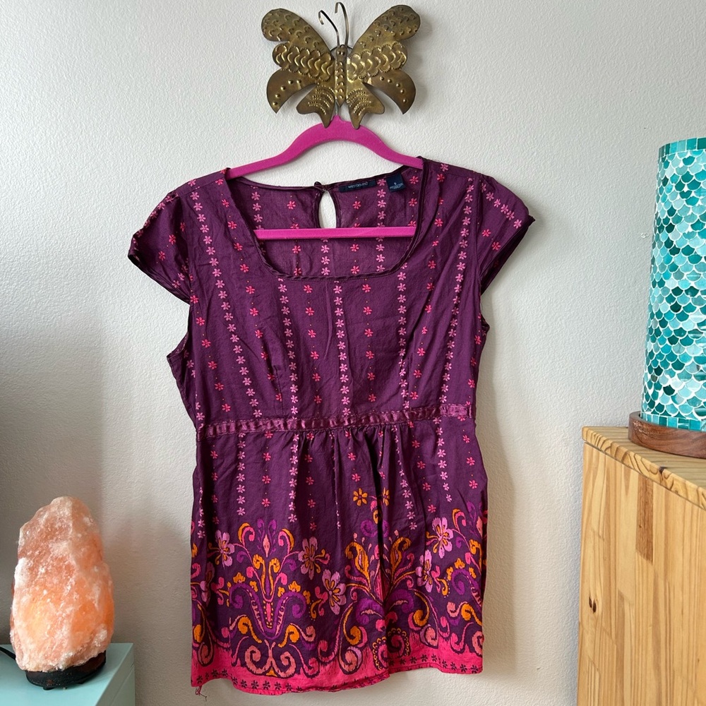 Y2K boho blouse